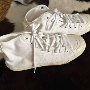 new adidas Canvas White High-top Sneaker | 12